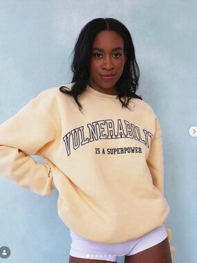 Mayfair x Chrissy Rutherford Buttercup Crewneck Yellow L/XL